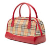 Secondhand Burberry Haymarket Check Canvas Handbag