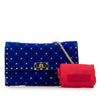 Valentino Quilted Velvet Rockstud Spike Wallet on Chain Secondhand