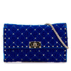 Valentino Quilted Velvet Rockstud Spike Wallet on Chain Secondhand