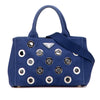 Prada Small Canvas Canapa Grommet Satchel Secondhand