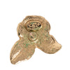 Chanel CC Gold Plated Enamel Fall Camellia Push Back Earrings Secondhand