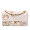 Chanel Medium Classic Printed Denim Floral Double Flap Secondhand