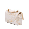 Chanel Medium Classic Printed Denim Floral Double Flap Secondhand