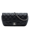 Chanel CC Quilted Caviar Sunglasses Case with Chain Secondhand