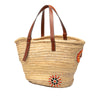 LOEWE Large Floral Embroidered Raffia Basket Tote Secondhand