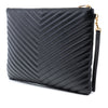 Saint Laurent Quilted Chevron Leather Monogram Document Holder Secondhand