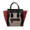 Celine Micro Tricolor Leather Luggage Tote Secondhand