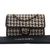 Chanel CC Woven Lambskin and Viscose Houndstooth Single Flap Secondhand
