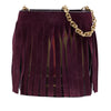 Burberry Mega Check Canvas and Suede Fringe Bucket Bag Secondhand