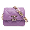 Chanel CC Quilted Lambskin Coco Card Holder on Chain Secondhand