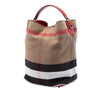 Secondhand Burberry Medium Mega Check Canvas Ashby Bucket Bag