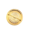 Secondhand Chanel Gold Plated 31 Rue Cambon Round Brooch