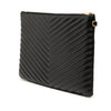 Saint Laurent Chevron Leather Monogram Document Holder Secondhand