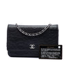 Secondhand Chanel CC Embossed Lambskin Camellia Wallet On Chain
