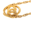Chanel CC Gold Plated Round Pendant Necklace Secondhand
