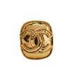 Chanel Gold Plated CC Brooch Secondhand