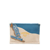 Hermès Toile Escale a la Plage Beach Pouch Secondhand