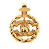 Chanel Gold Plated CC Crystal Twisted Round Clip On Earrings Secondhand