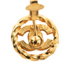 Chanel Gold Plated CC Crystal Twisted Round Clip On Earrings Secondhand