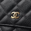 Chanel CC Quilted Caviar Wallet on Chain Secondhand