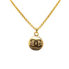 Secondhand Chanel Gold Plated CC Round Pendant Necklace
