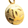 Secondhand Chanel Gold Plated CC Round Pendant Necklace