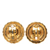 Chanel CC Gold Plated Round Clip On Earrings Secondhand