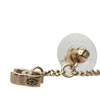 Chanel CC Gold Plated Enamel Camellia Drop Push Back Earrings Secondhand