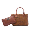 Bottega Veneta Limited Edition Metallic Lambskin Intreccio Cabat Tote Secondhand