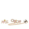 Chanel Gold Plated I Heart CC Coco Strass Ear Cuff Earrings Secondhand