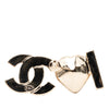 Chanel Gold Plated I Heart CC Coco Strass Ear Cuff Earrings Secondhand