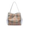Burberry Small Haymarket Check Coated Canvas and Calfskin Canterbury Tote Secondhand
