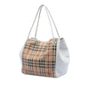 Burberry Small Haymarket Check Coated Canvas and Calfskin Canterbury Tote Secondhand
