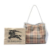 Burberry Small Leather Trimmed Haymarket Check Coated Canvas Canterbury Tote Secondhand