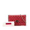 Secondhand Valentino Leather Rockstud Spike Wallet on Chain
