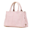 Prada Small Canvas Canapa Logo Stripes Satchel Secondhand