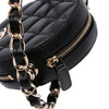 Secondhand Chanel CC Quilted Lambskin Round Chain Around Clutch With Chain