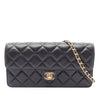 Chanel CC Quilted Lambskin East West Single Flap Secondhand