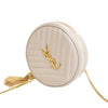 Saint Laurent Baby Chevron Calfskin Round Vinyle Belt Bag Secondhand