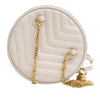 Saint Laurent Baby Chevron Calfskin Round Vinyle Belt Bag Secondhand