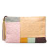 Secondhand Chanel Large Lambskin Colorblock Patchwork O Case
