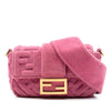 Fendi Embossed Terry Cloth FF 1974 Convertible Belt Baguette Secondhand
