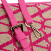 Valentino Leather Trimmed Toile Iconographe Satchel Secondhand