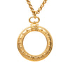 Chanel CC Gold Plated Magnifying Glass Pendant Necklace Secondhand
