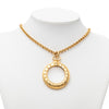 Chanel CC Gold Plated Magnifying Glass Pendant Necklace Secondhand