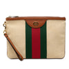 Gucci Canvas Interlocking G Web Clutch Secondhand