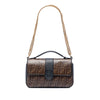 Fendi Zucca Crystal Double F Baguette Satchel Secondhand