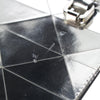 Prada Metallic Spazzolato Leather Triangle Tote Secondhand