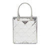 Prada Metallic Spazzolato Leather Triangle Tote Secondhand