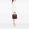 Prada Saffiano Trimmed Denim Open Convertible Tote Secondhand
